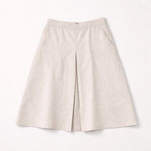 UNIQLO Women's 100% Linen A-Line Skirt With Inverted Pleat- Fully Lined. Size 6
